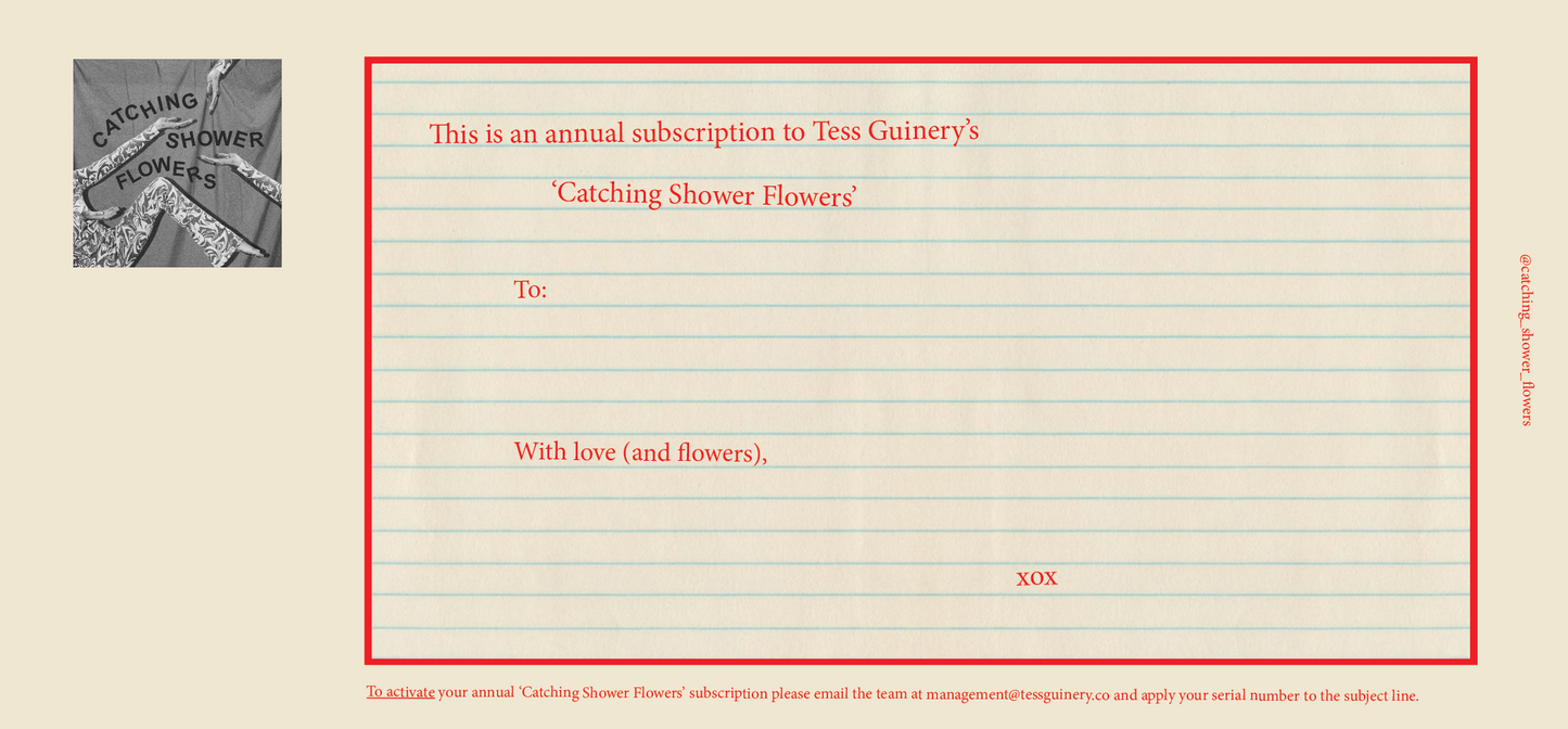 'Catching Shower Flowers' gift voucher (1 year subscription)