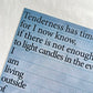 'Tenderness Has Time' - 8 x 10 Art Print Blue