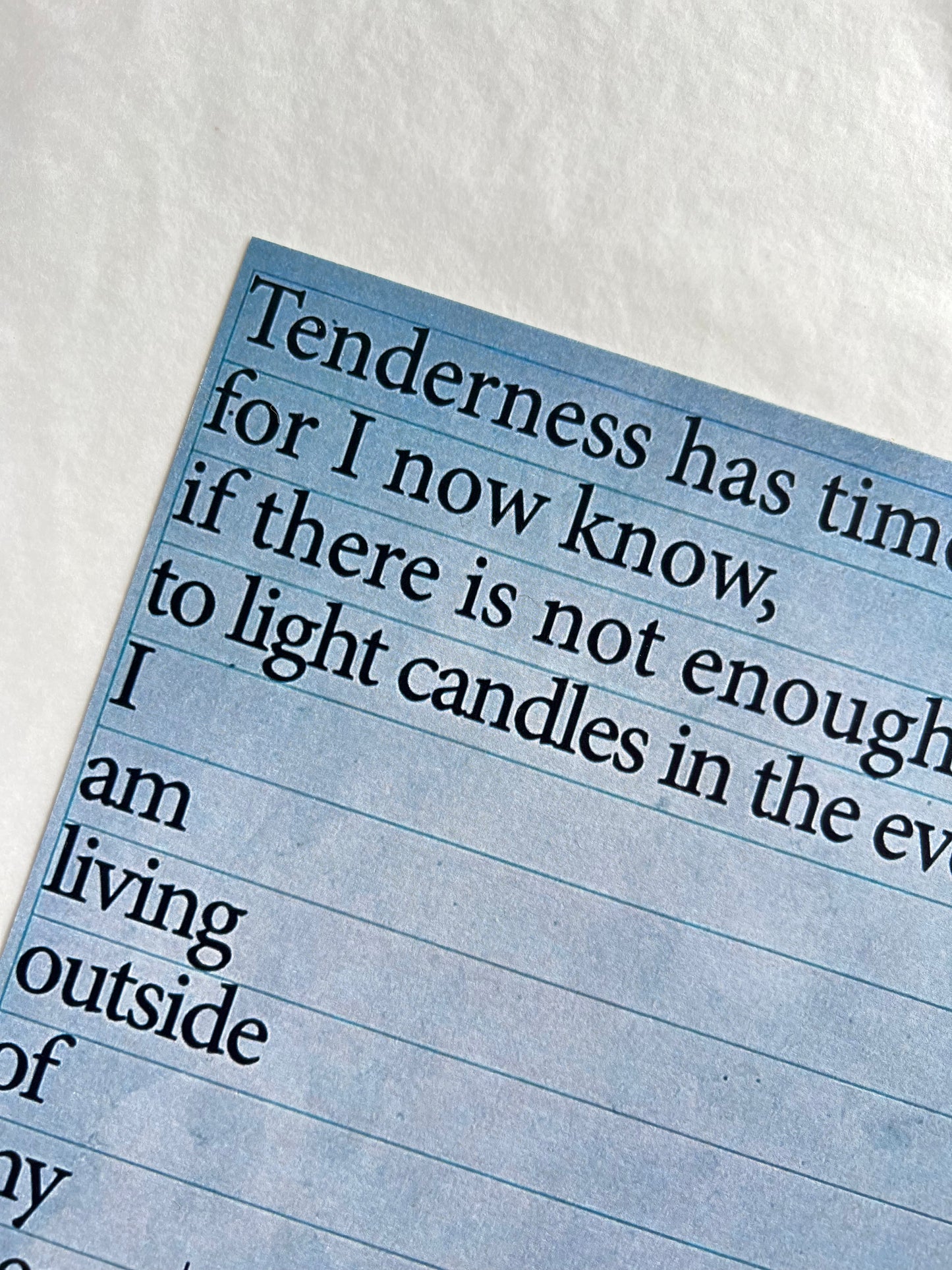 'Tenderness Has Time' - 8 x 10 Art Print Blue