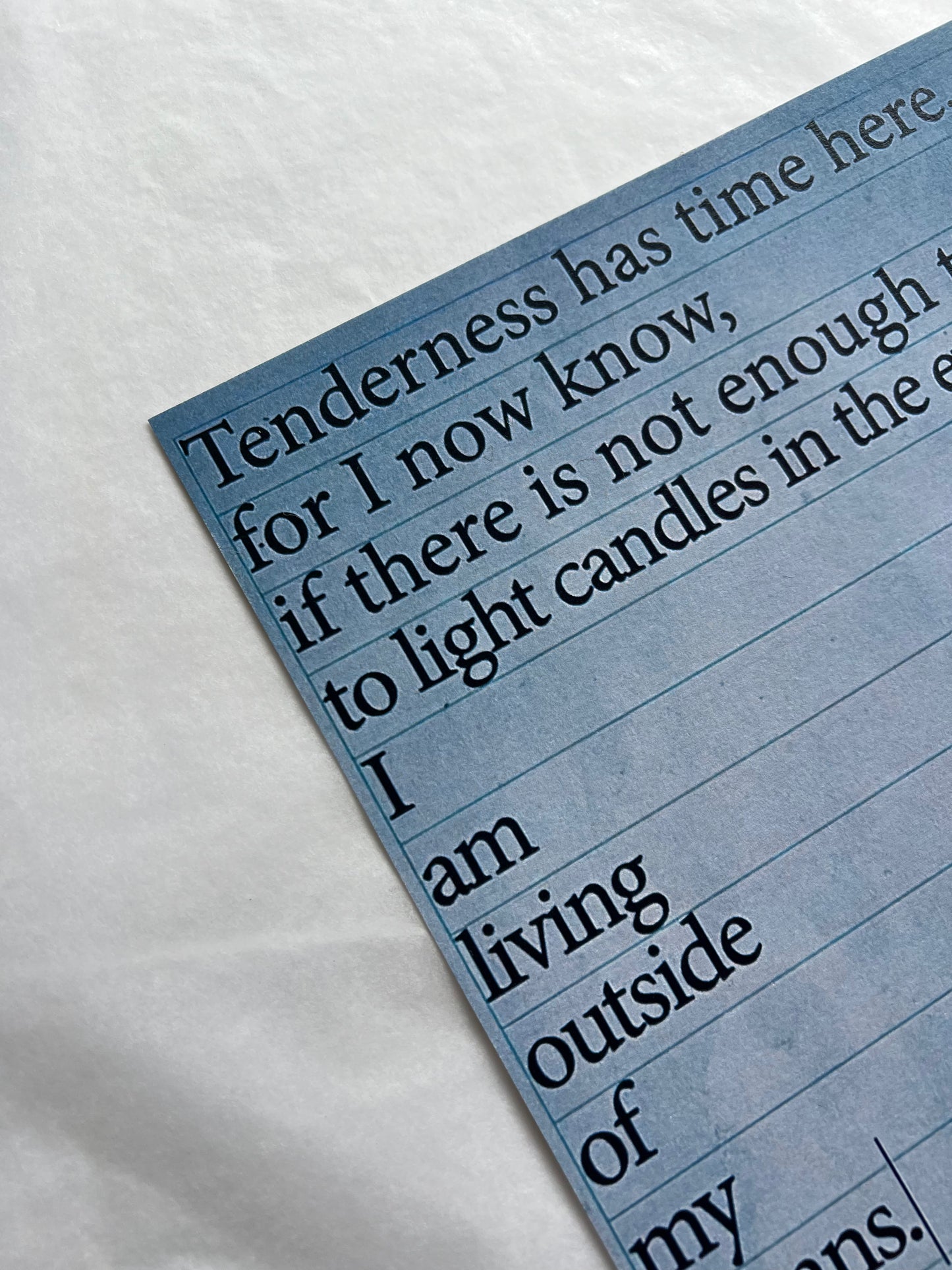 'Tenderness Has Time' - 8 x 10 Art Print Blue