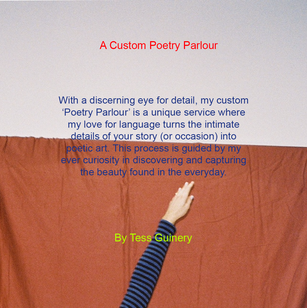 Tess Guinery's Poetry Parlour.